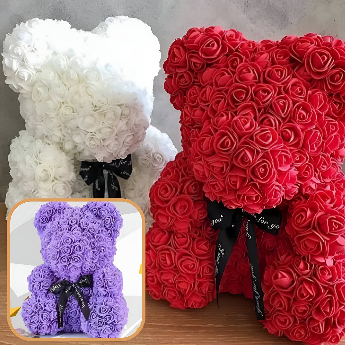 Decorative Rose Bear Gift for Special Occasions