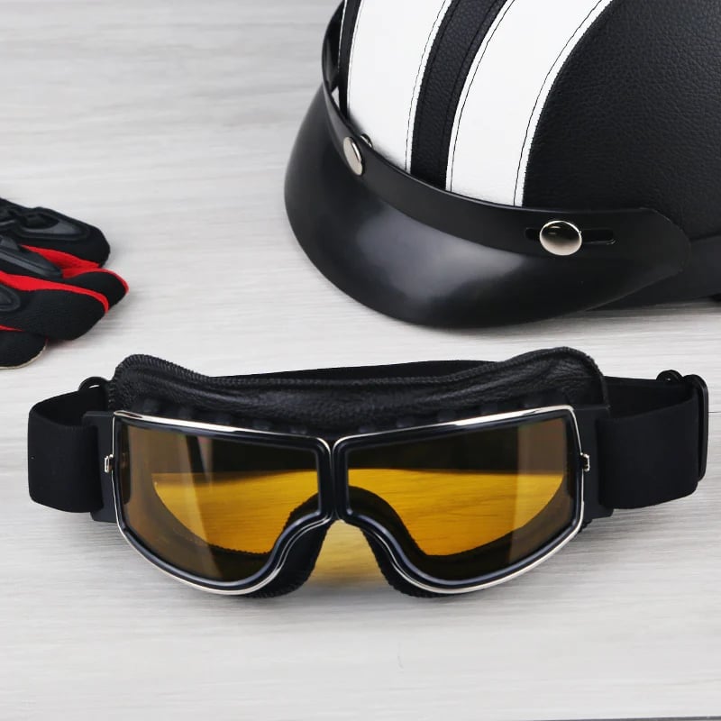 Motorcycle Goggles | UV Protection | Impact Resistant & Adjustable