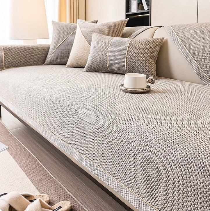 Breathable Non-Slip Cotton-Linen Sofa Cover