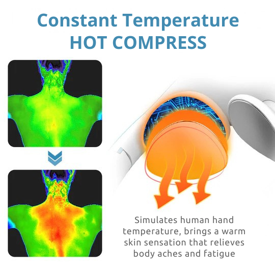 Wireless Ultrasound Neck Massager for Lymphatic Drainage and Relaxation