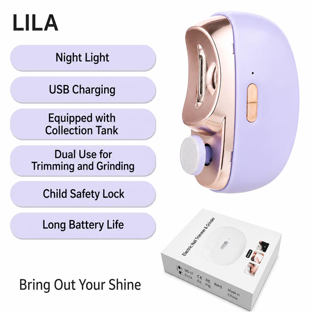 Nail Care | 3-in-1 Nail Clipper, Cutter, and Polisher