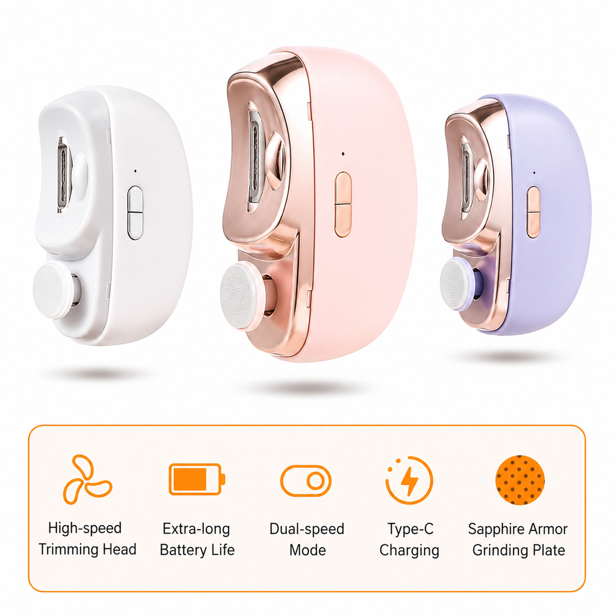 Nail Care | 3-in-1 Nail Clipper, Cutter, and Polisher