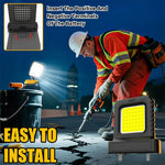 Rechargeable Work Floodlight | Battery-Compatible | COB LED | Ideal for DIY & Outdoor Use