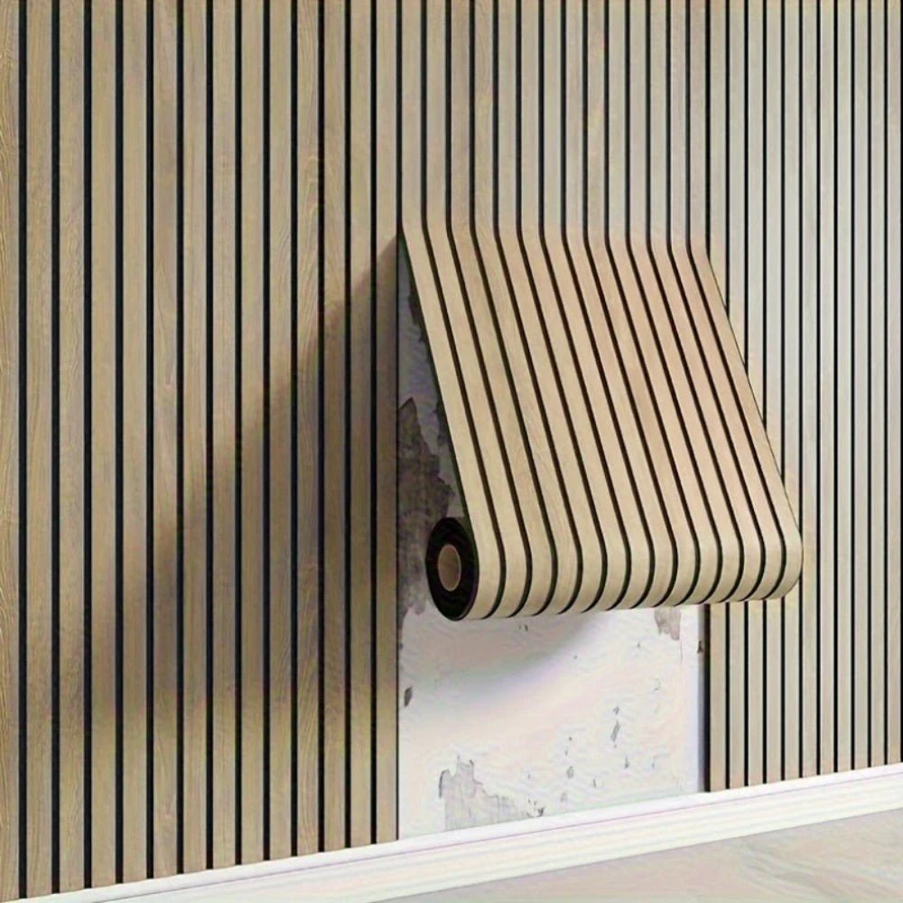 Modern 3D Self-Adhesive Wooden Wall Panels for Home Decor