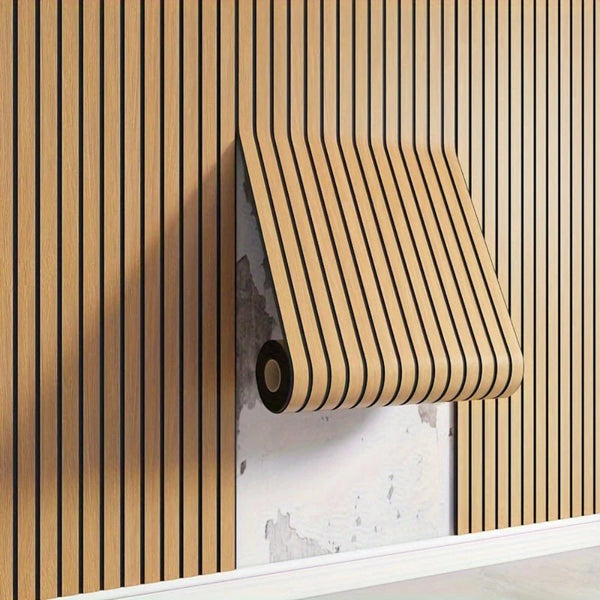 Modern 3D Self-Adhesive Wooden Wall Panels for Home Decor