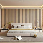 Modern 3D Self-Adhesive Wooden Wall Panels for Home Decor