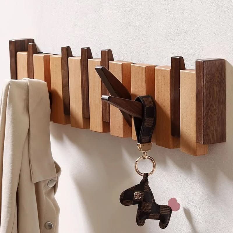 Wall Hook in Piano Design | Handmade Wood | Natural Finish