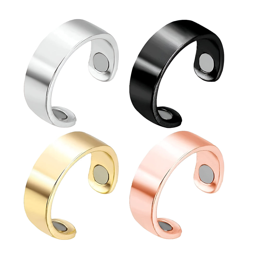 Adjustable Magnetic Metal Ring for Lymphatic Drainage Therapy