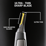 Precision Trimmer | Titanium Coated Stainless Steel Blade with LED Light | Ultra Lightweight