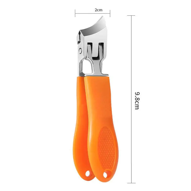 Ergonomic Nail Clipper with Wide Grip and Splash Guard – Designed for Thick Nails