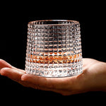 Rotating Crystal Whiskey Glass Set