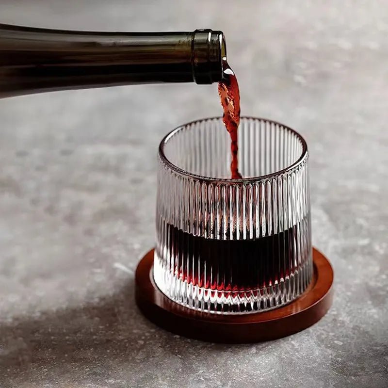Rotating Crystal Whiskey Glass Set