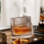 Rotating Crystal Whiskey Glass Set