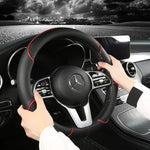 Premium Faux Leather Steering Wheel Cover with Diamond Anti-Slip Grip for Enhanced Driving Comfort and Control