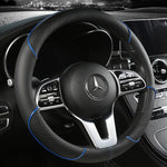 Premium Faux Leather Steering Wheel Cover with Diamond Anti-Slip Grip for Enhanced Driving Comfort and Control