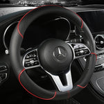 Premium Faux Leather Steering Wheel Cover with Diamond Anti-Slip Grip for Enhanced Driving Comfort and Control