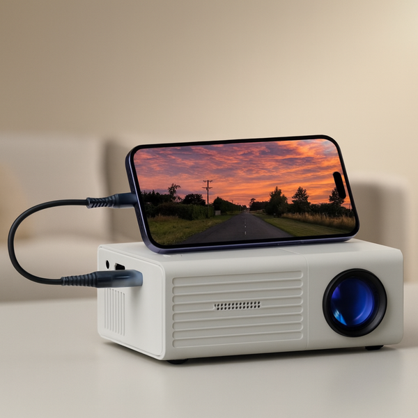 Portable Mini HD LED Projector for Home Theater and Outdoor Use - 3000 Lumens