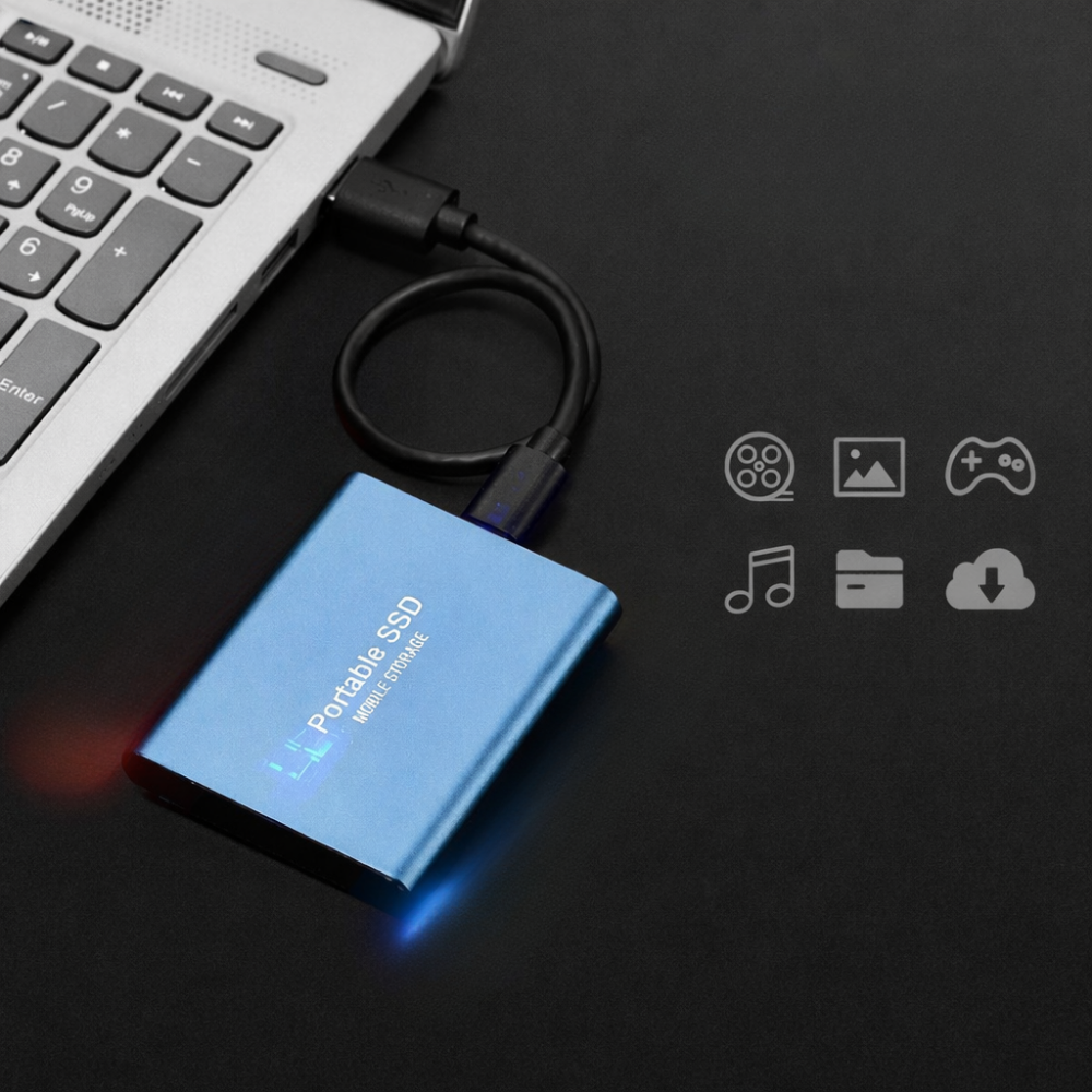 Compact 512GB External SSD for Rapid Data Storage