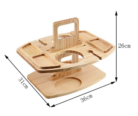 Stylish Oak Picnic Wine Table – Space-Saving & Multifunctional