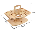 Stylish Oak Picnic Wine Table – Space-Saving & Multifunctional