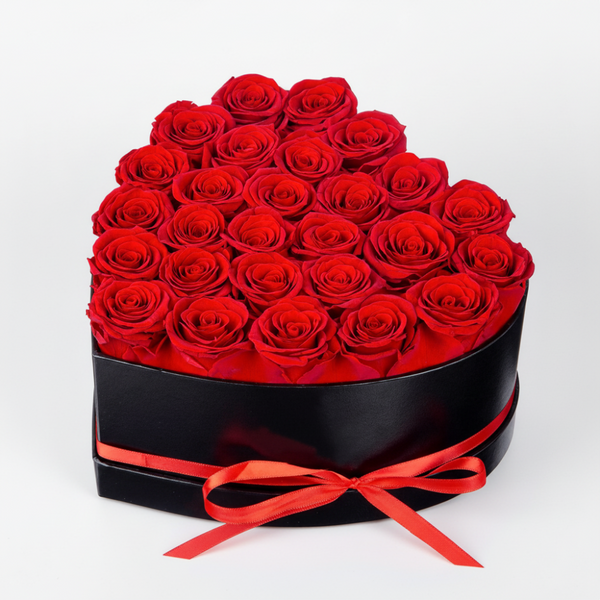 Forever Rose Gift Heart-Shaped Decorative Box