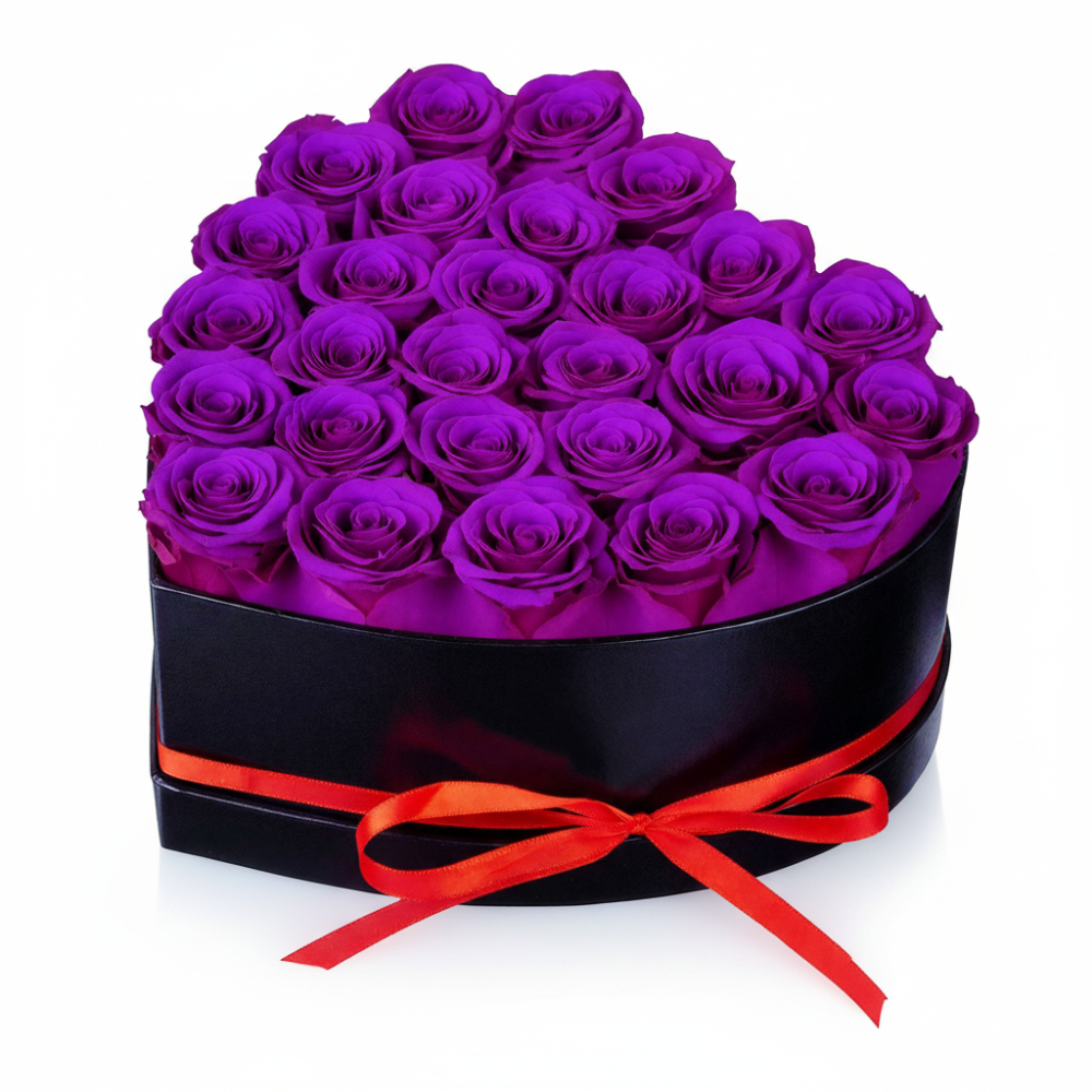 Forever Rose Gift Heart-Shaped Decorative Box