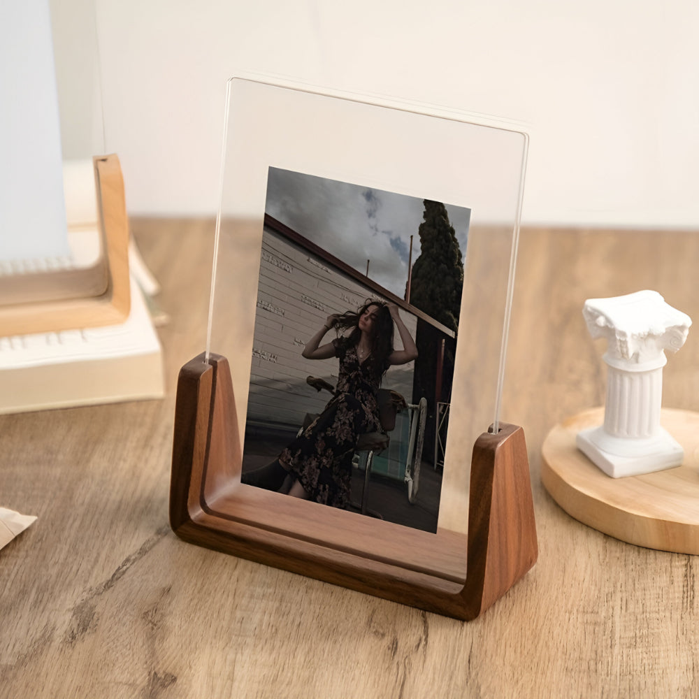 Solid Wood Standing Acrylic Photo Frame