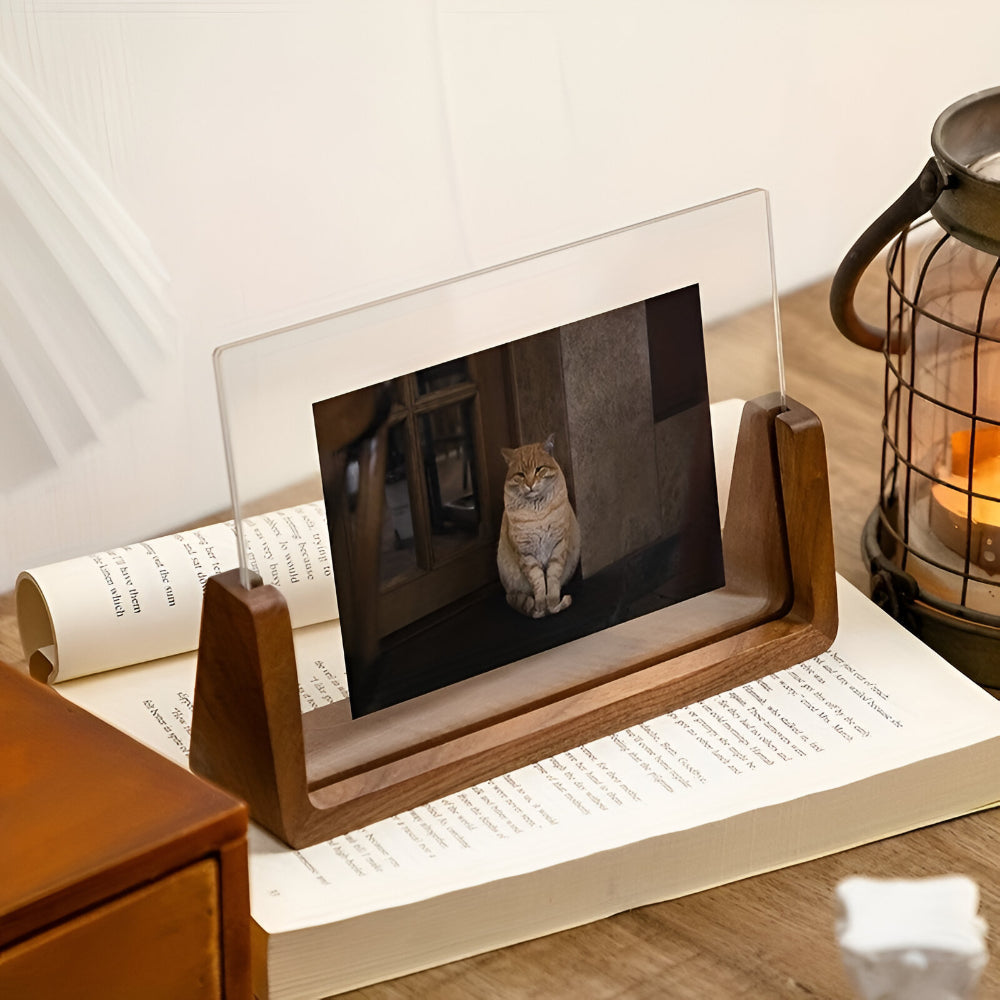 Solid Wood Standing Acrylic Photo Frame