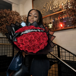 Decorative Gift Box with Artificial Glitter Roses