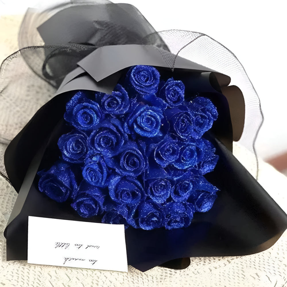 Decorative Gift Box with Artificial Glitter Roses