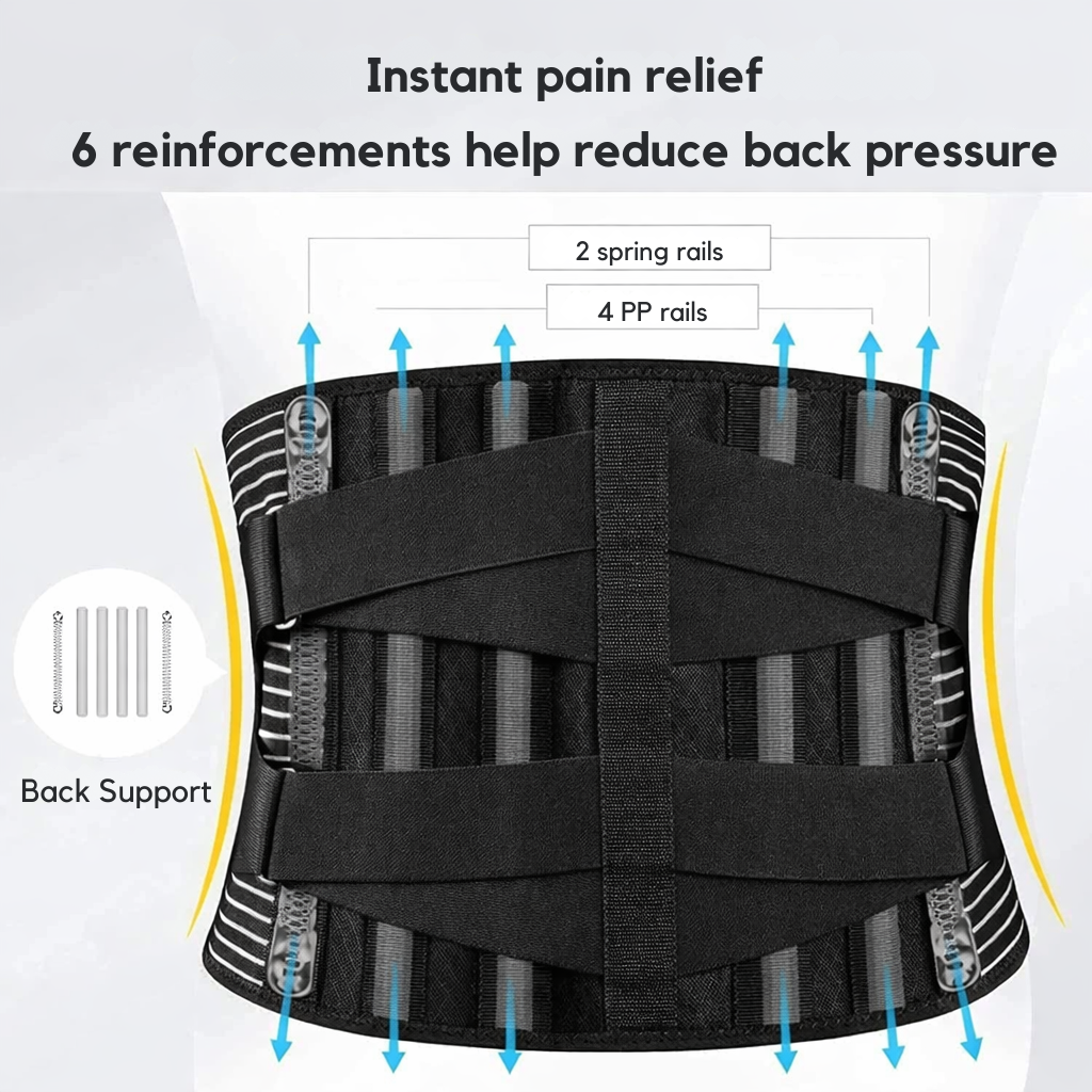 Back Support | Lumbar Support Belt | 360-Degree Stabilization