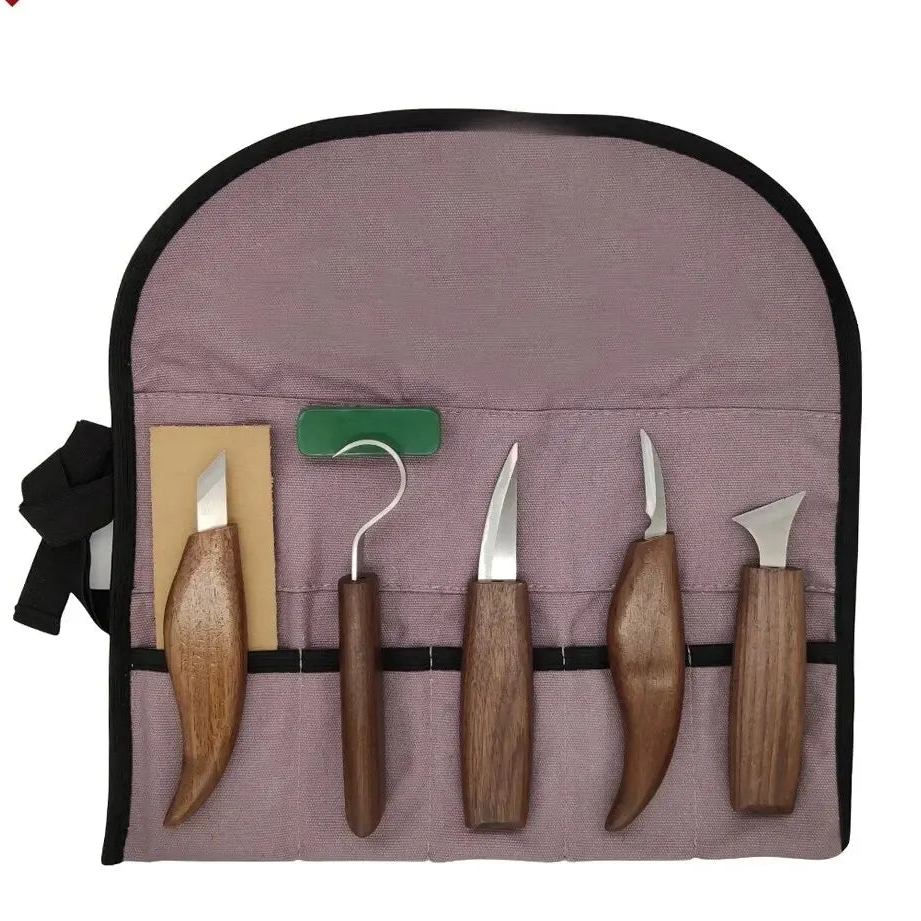 8-Piece Wood Carving Set: Hand Chisel Knife Set with Needle Files - Wood Spoon Carving Set for Beginners