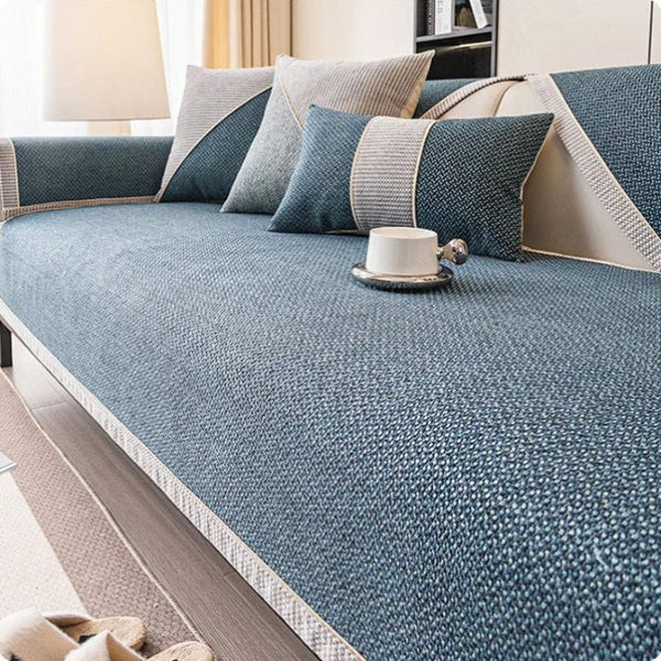 Cotton Linen Sofa Throw for Furniture Protection and Everyday Comfort