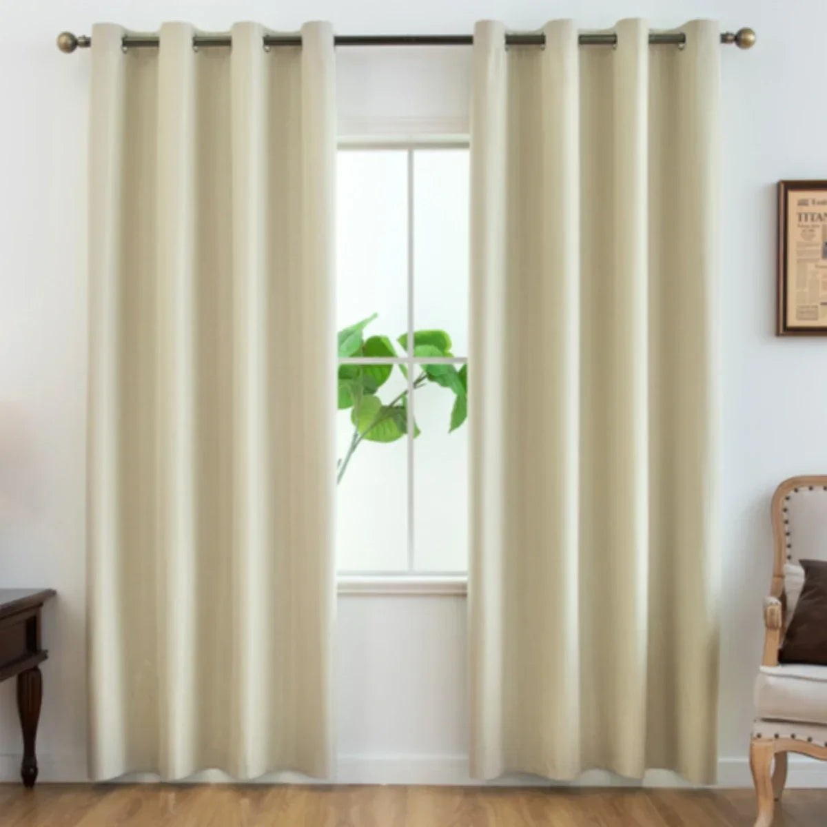 Modern 100% Blackout Curtains with Coated Lining for Bedroom & Living Room