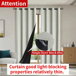 Modern 100% Blackout Curtains with Coated Lining for Bedroom & Living Room