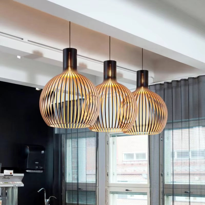Organic Wood Pendant Light – Cozy Interior Design