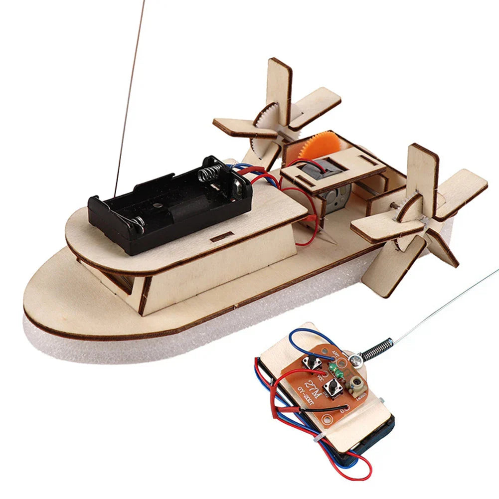 DIY Wooden Electric Toy Boat Kit – Create Your Own Educational Model