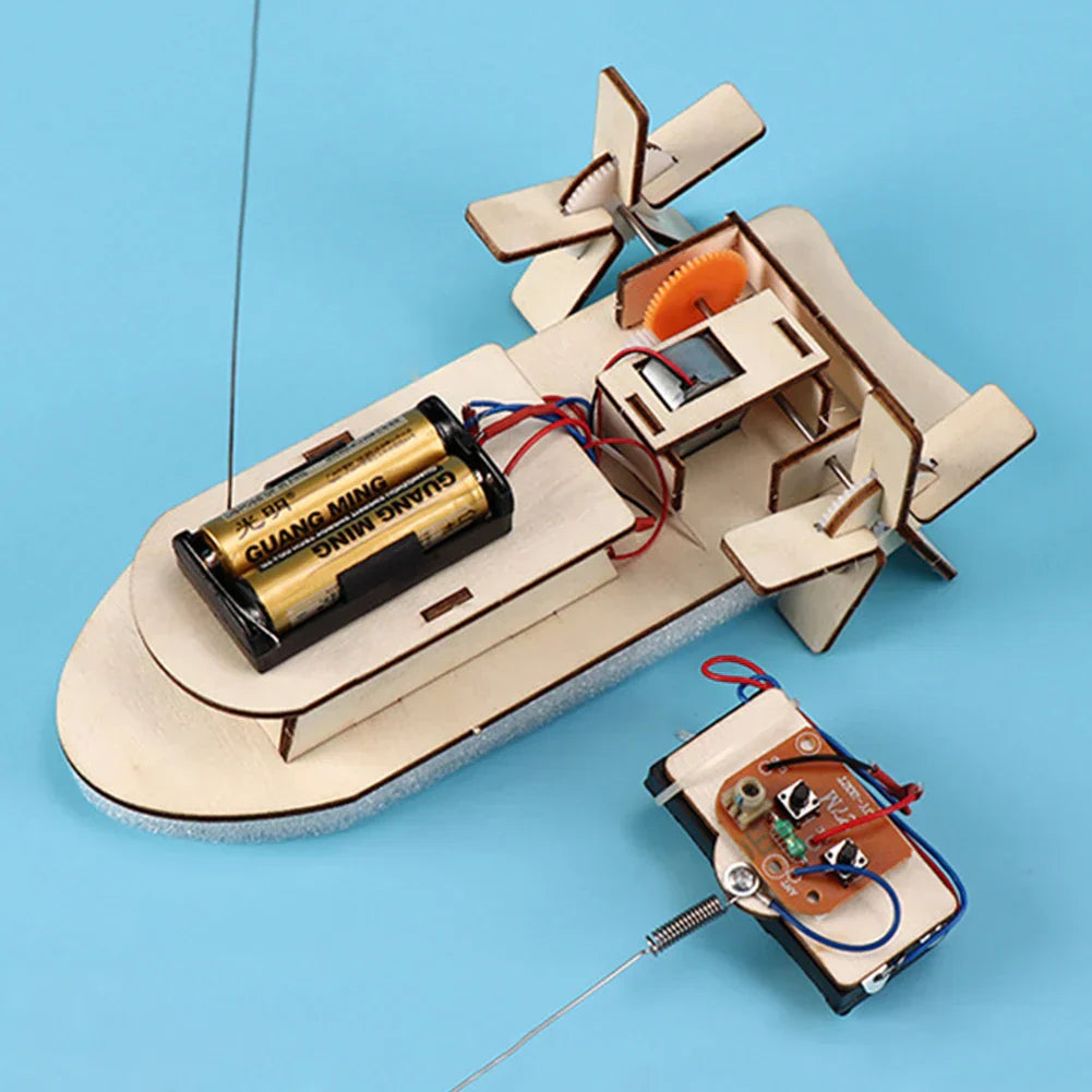 DIY Wooden Electric Toy Boat Kit – Create Your Own Educational Model
