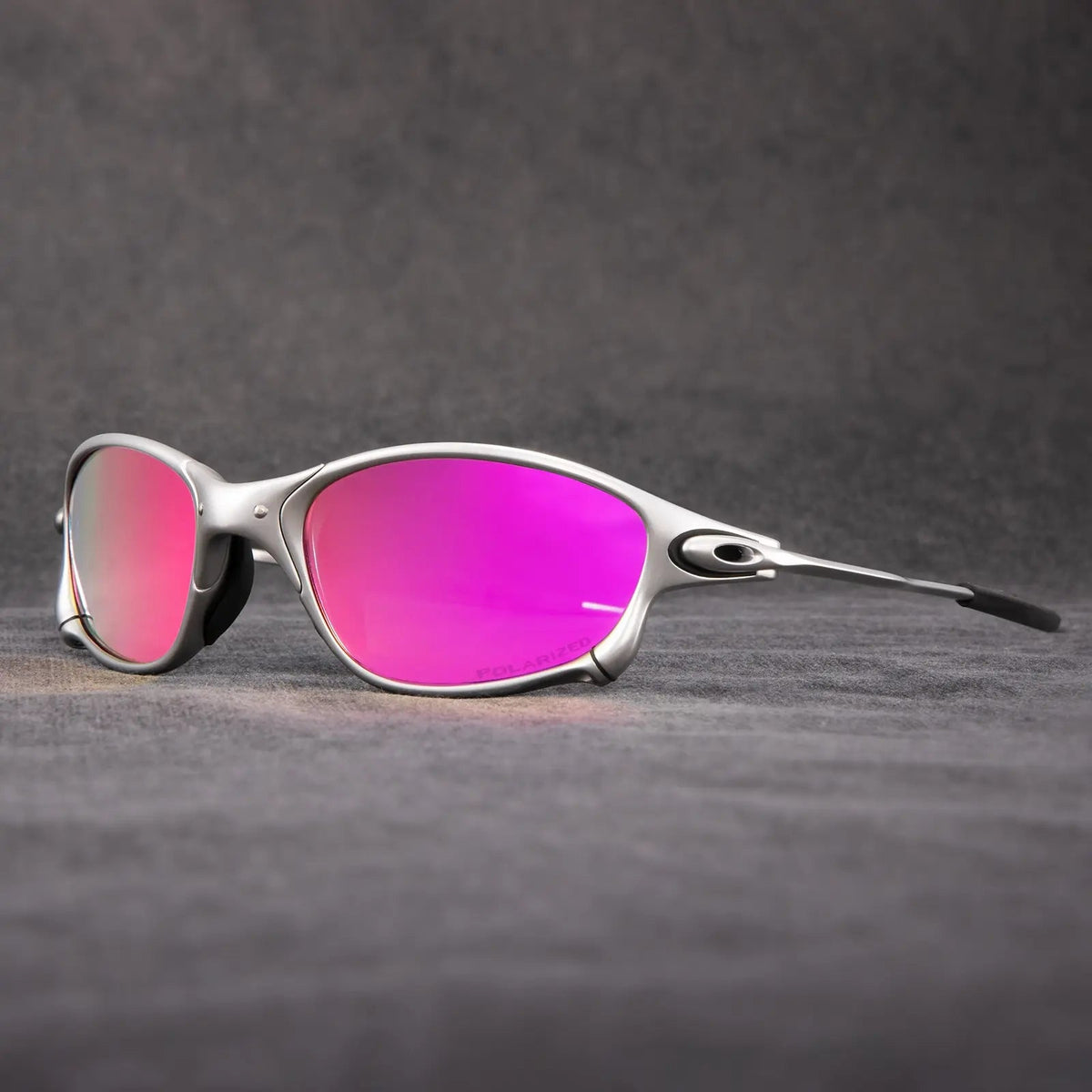Sporty Polarized Sunglasses – Metal Frame with Red Lenses