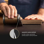 Professional Knife Sharpener with Rolling Mechanism and Diamond Coating