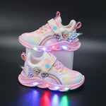 Colorful Glitter Sneakers - Light-Up Shoes for Young Explorers