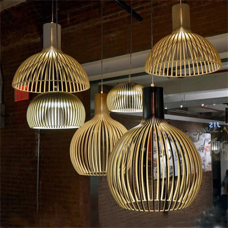 Organic Wood Pendant Light – Cozy Interior Design