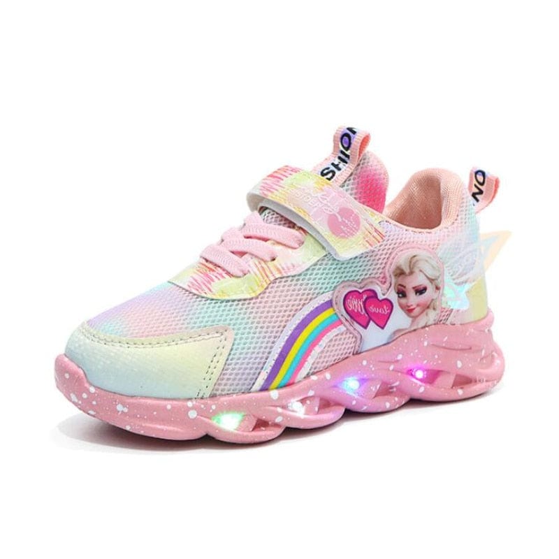 Colorful Glitter Sneakers - Light-Up Shoes for Young Explorers