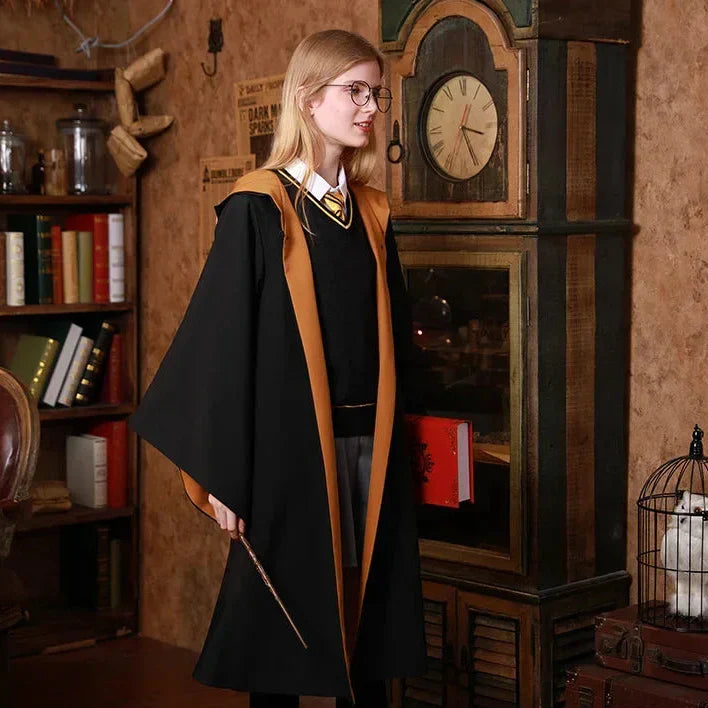 Hogwarts Wizarding Student Costume with Robe, Wand & Accessories for Children & Adults