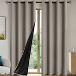Modern 100% Blackout Curtains with Coated Lining for Bedroom & Living Room