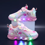 Colorful Glitter Sneakers - Light-Up Shoes for Young Explorers