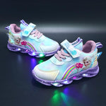 Colorful Glitter Sneakers - Light-Up Shoes for Young Explorers