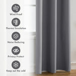 Modern 100% Blackout Curtains with Coated Lining for Bedroom & Living Room