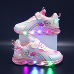 Colorful Glitter Sneakers - Light-Up Shoes for Young Explorers