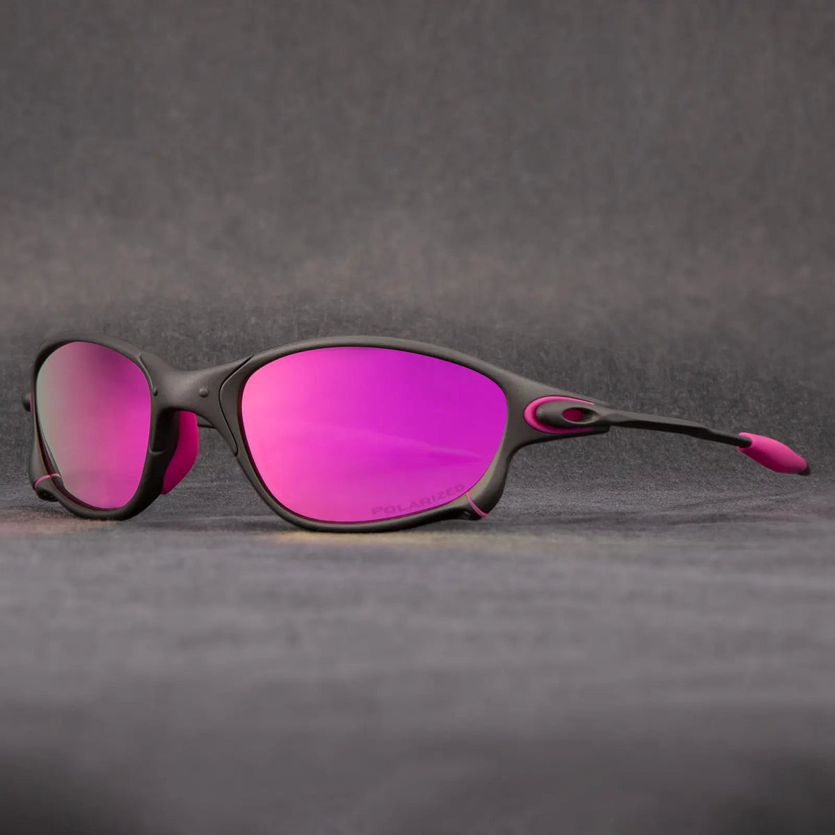 Sporty Polarized Sunglasses – Metal Frame with Red Lenses